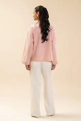 Pastel Pink Embroidered Shirt
