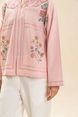 Pastel Pink Embroidered Shirt