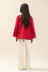 Cherry Red Embroidered Shirt