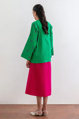 Fuchsia Dress + Shirt Set