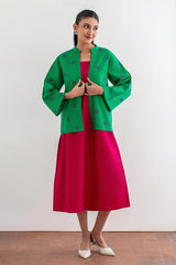 Fuchsia Dress + Shirt Set