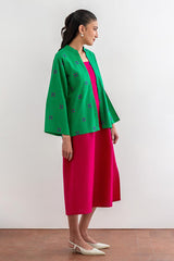 Fuchsia Dress + Shirt Set