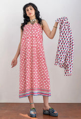 Block Printed Dress + Shirt